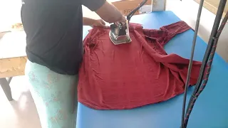 how to iron a shirt / press ho shirt / steam press/shirt iron folding /iron box press/  iron shirt