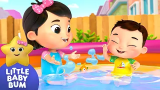 Baby Max And Mia Splash Water And Play In The Pool! | LittleBabyBum Nursery Rhymes for babies