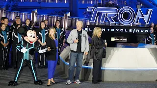 TRON Lightcycle / Run Full Opening Ceremony with Mickey & Minnie in TRON costumes, Bruce Boxleitner