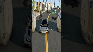 Cars vs 5 Giant Flail - BeamNG Drive