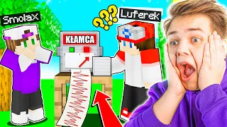 OSZUKAŁEM WYKRYWACZ KŁAMSTW, A LUFEREK GO UŻYŁ w Minecraft! (wkurzył się)