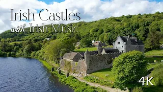 Ireland Castles & Coastal Landscapes 4K Drone Footage with Irish Music