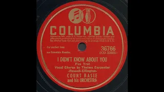 I DIDN'T KNOW ABOUT YOU / COUNT BASIE and his ORCHESTRA (Vocal:Thelma Carpenter) [COLUMBIA 36766]