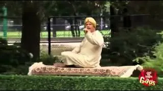 Hilarious flying carpet prank