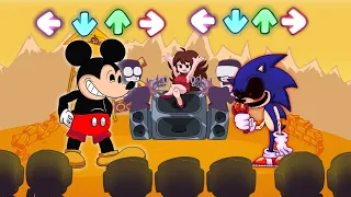 FNF Ugh but HD Mickey and HD Sonic exe sings it (Mickey mouse vs Sonic exe)