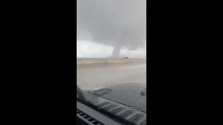 Large waterspout seen near Twin Span