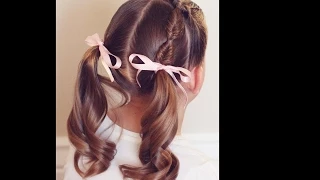 Pigtails with Small Fishtail Bubble Braid | Brown Haired Bliss