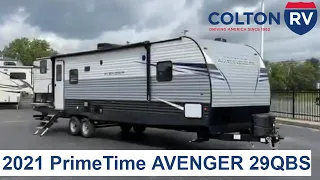 Quick Look 2021 Prime Time AVENGER 29QBS Travel Trailer