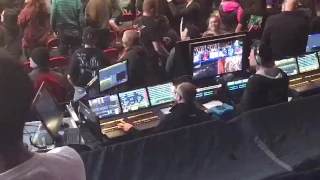 WWE Production Guy Using Strobes for Brock Lesner's Entrance