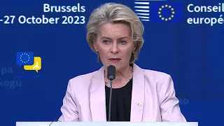 Ursula von der Leyen defends trip to Israel and says civilians must be protected from 'fury of war'!