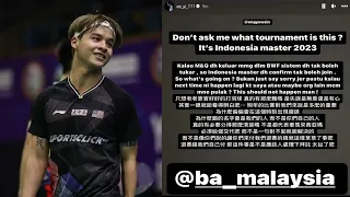 TEO EE YI NGAMUK KE BAM DI PAKSA PISAH DENGAN ONG YEW SIN DI INDONESIA MASTERS 2023