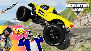 Monster Jam INSANE High Speed Jumps and Crashes #6 | BeamNG Drive