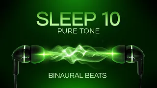 Binaural Beats Deep Sleep No Music - Black Screen - 3 Hz to 0,1 Hz Delta Waves - Pure Tone Frequency