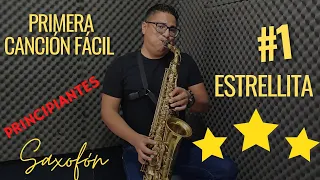 "ESTRELLITA" en saxofón / tu primera canción FACIL / tutorial