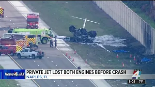 ‘We’ve lost both engines,’ pilot said before private jet crashed onto Florida interstate, killing 2