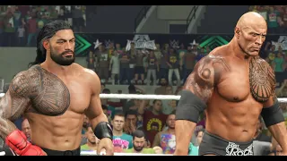 WWE 2K23 The Rock & Roman Reigns vs. Seth Freakin Rollins & Cody Rhodes Wrestlemania 40