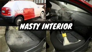 Nasty Interior Car Detailing - Satisfying ASMR Car Detailing