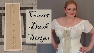 How to Insert a Corset Busk: Making Removable Busk Strips for Corset Mock Ups