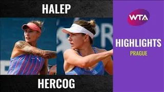 Simona Halep vs. Polona Hercog | 2020 Prague First Round | WTA Highlights