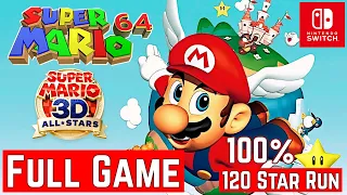 Super Mario 64 100% (3D All-Stars) Switch - Gameplay Walkthrough [Full Game] 120 Star No Commentary