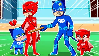 Unstable Family : Poor BABY CATBOY is ABANDONED - Catboy's Life Story - PJ MASKS 2D Animation