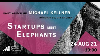 Startups meet Elephants 1 | Politik Pitch mit Michael Kellner (Die Grünen)