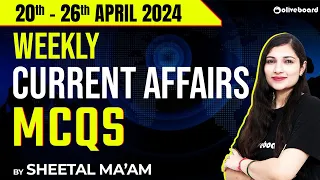 20 April - 26 April 2024 Weekly Current Affairs Mcqs | Weekly Current Affairs for Banking Exam 2024