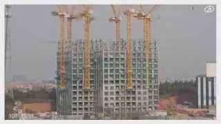 Construction d'un bâtiment de 57 étages en 19 jours / 19天建成57层建筑
