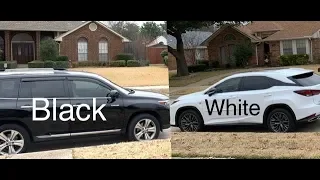 Toyota Highlander vs Lexus RX350 [ black car vs white car]