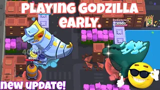 PLAYING THE GODZILLA EVENT EARLY (IT'S VERY EASY TO SET!)+NEW UPDATE! Brawl Stars🌟