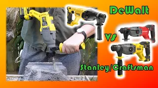 Stanley/Craftsman vs DeWalt (SFMCH900B/CMCH234B vs DCH133)