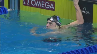 Coleman Modglin celebrates after big win! | Olympic Trials | Men's 200m Breaststroke Heat 3