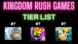 Tier list of all the Kingdom Rush games! | March 2022