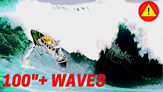 BIG SHIP CAUGHT IN ROUGH WAVES | NEVER TRY THIS WITH YOUR CENTER CONSOLE |  BOAT ZONE