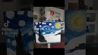 Así pinté la noche estrellada de Vincent Van Gogh. #vangogh #vangoghart #arte #art #painting