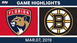 NHL Highlights | Panthers vs. Bruins – Mar 7, 2019