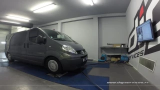 Renault Trafic 2.5 DCI 150cv Reprogrammation Moteur @ 166cv Digiservices Paris 77 Dyno