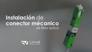 Instalación de conector mecánico de fibra óptica