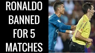 Cristiano Ronaldo REACTION TO HIS RED CARD VS BARCELONA 13/8/2017 HD