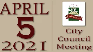 City of Fredericksburg, TX - Regular City Council Meeting - Monday, April 5, 2021