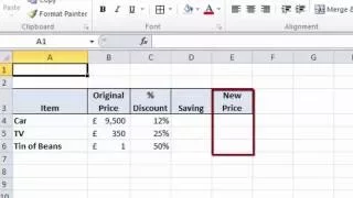 Excel 2010 Tutorial For Beginners #17 - Percentage Calculations (Microsoft Excel)