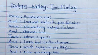 Students Dialogue Writing-Tree Planting 🪴 | Tree Planting