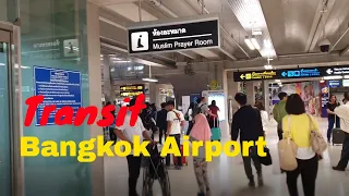 Suvarnabhumi Airport Bangkok Transit | Transfer Walk Thai Airways