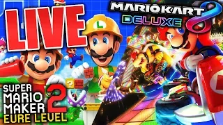 VIP Flut bei euren Mario Maker 2 Leveln & Mario Kart 8 Deluxe Turnier! (Live Aufzeichnung)