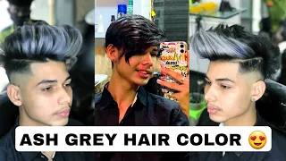 ASH GREY HAIR COLOR TRANSFORMATION | BEST COLOR FOR INDIAN BOYS? |NAYANBACHWANI