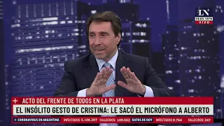 La reacción de Feinmann ante el insólito gesto de Cristina con Alberto Fernández