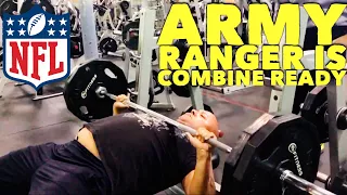 Joey's bench press max reps with 225lbs. (NFL combine style)