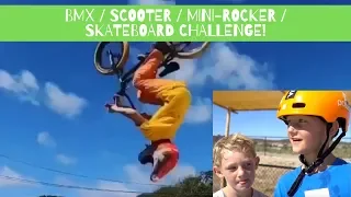 BMX, Scooter, Mini-Rocker, Skateboard TRICK CHALLENGE!!