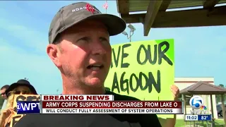 Army Corps suspends all discharges from Lake Okeechobee