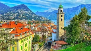 Lugano, Switzerland 4K - The most beautiful Swiss cities - Charming city